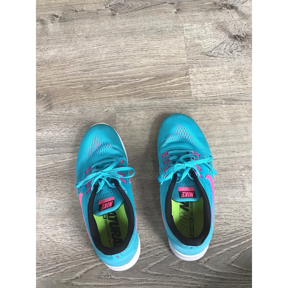 Nike Womens Size 8 Free Rn Shoes Running Sneakers Blue Mesh Low Top 831509-401 - Picture 6 of 11